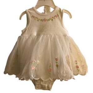 Little-me White and Pink Dress